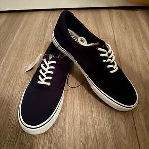 IZOD Men's Rangley Canvas Memory Foam Sneakers Navy Size 9.5